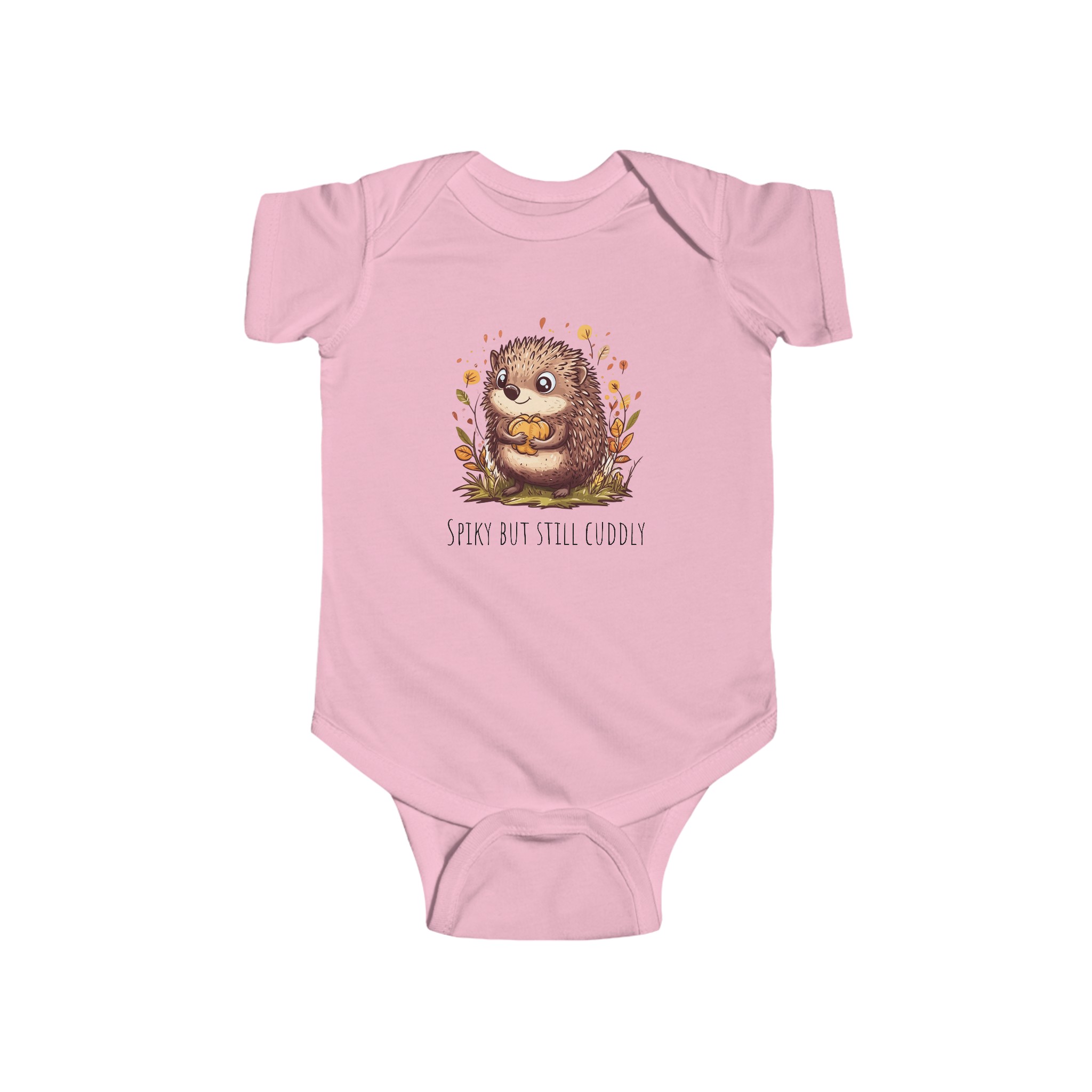 Infant Fine Jersey Bodysuit - Cute Hedgehog - Image 5