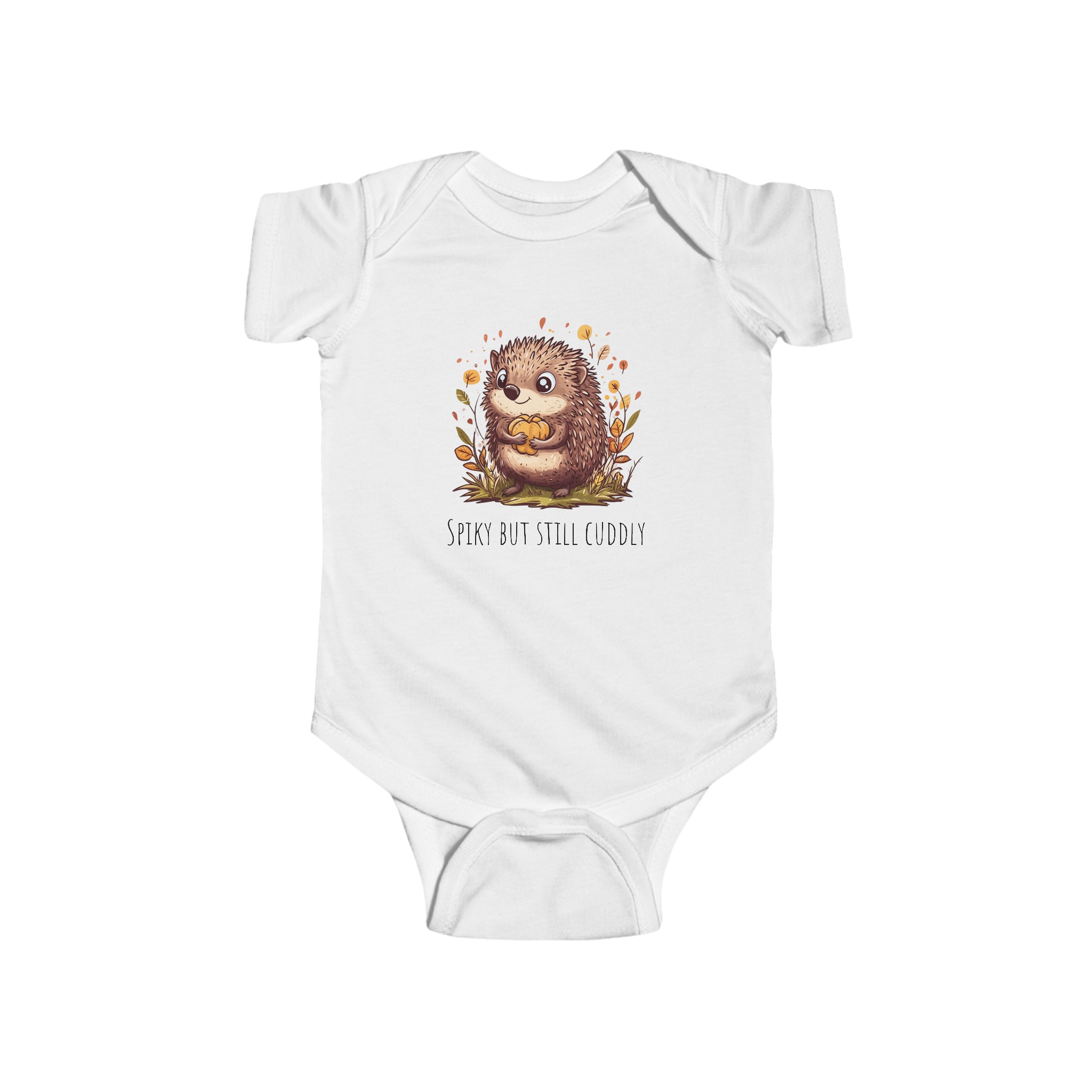 Infant Fine Jersey Bodysuit - Cute Hedgehog