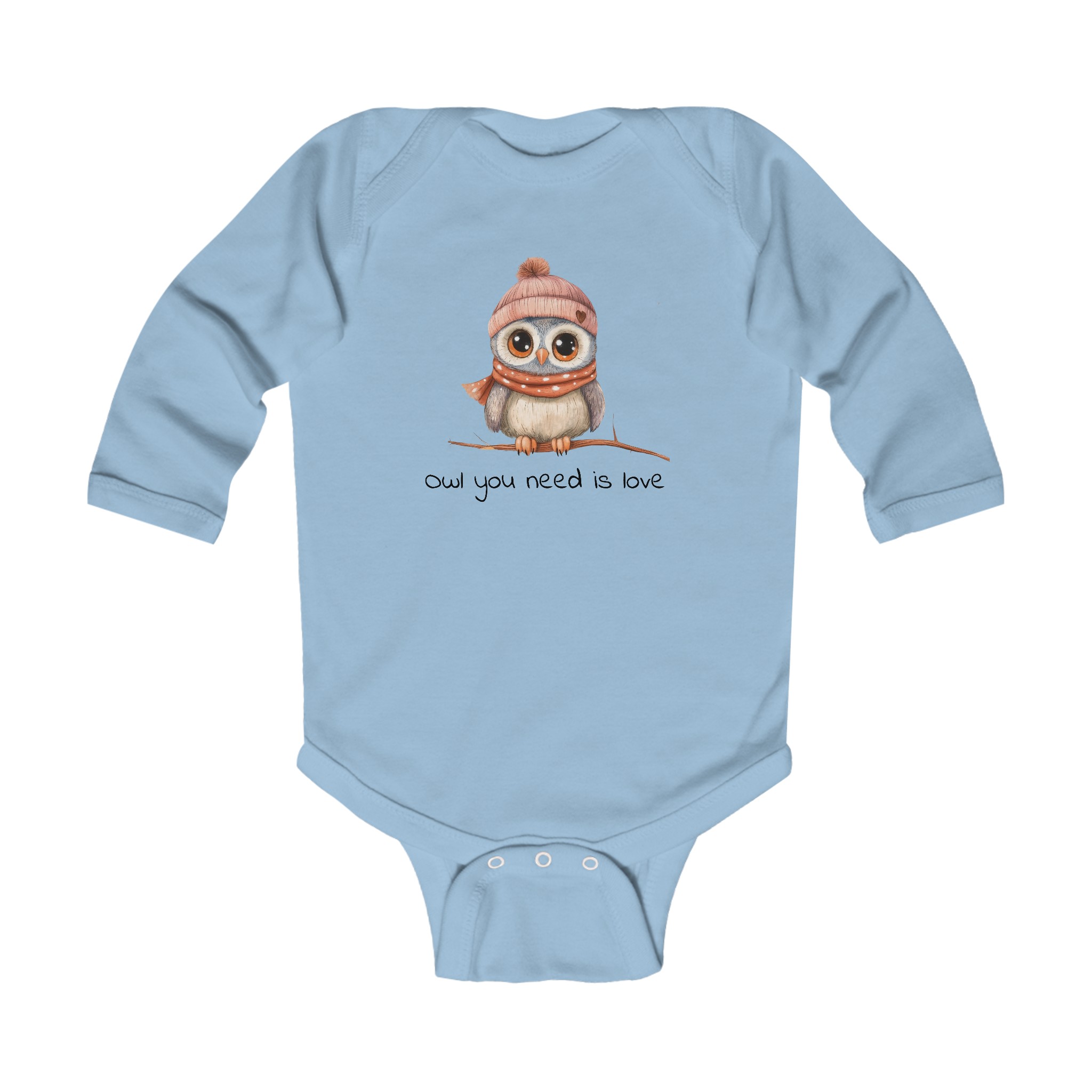 Infant Bodysuit - Sweet Owl Winter Design - Image 3