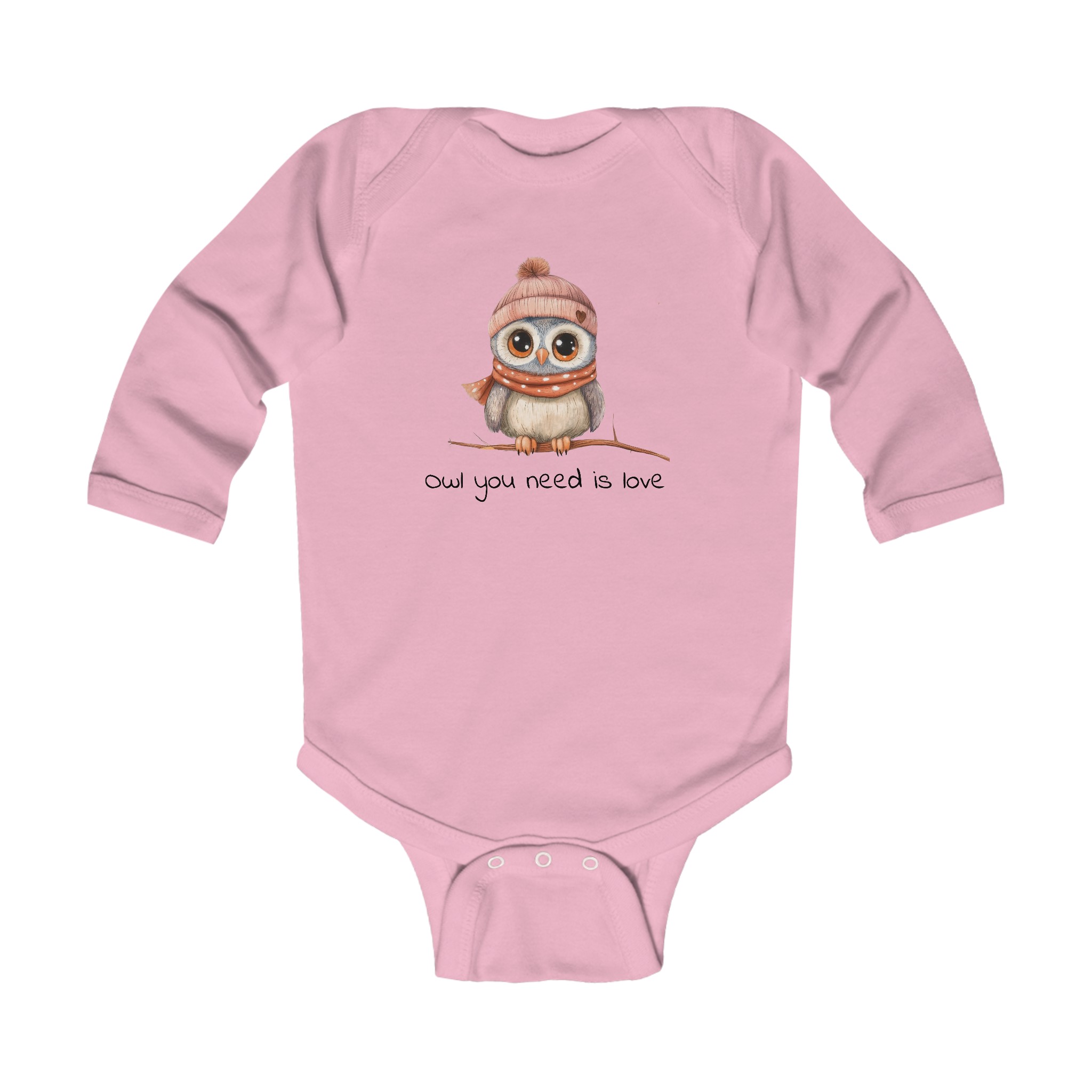 Infant Bodysuit - Sweet Owl Winter Design