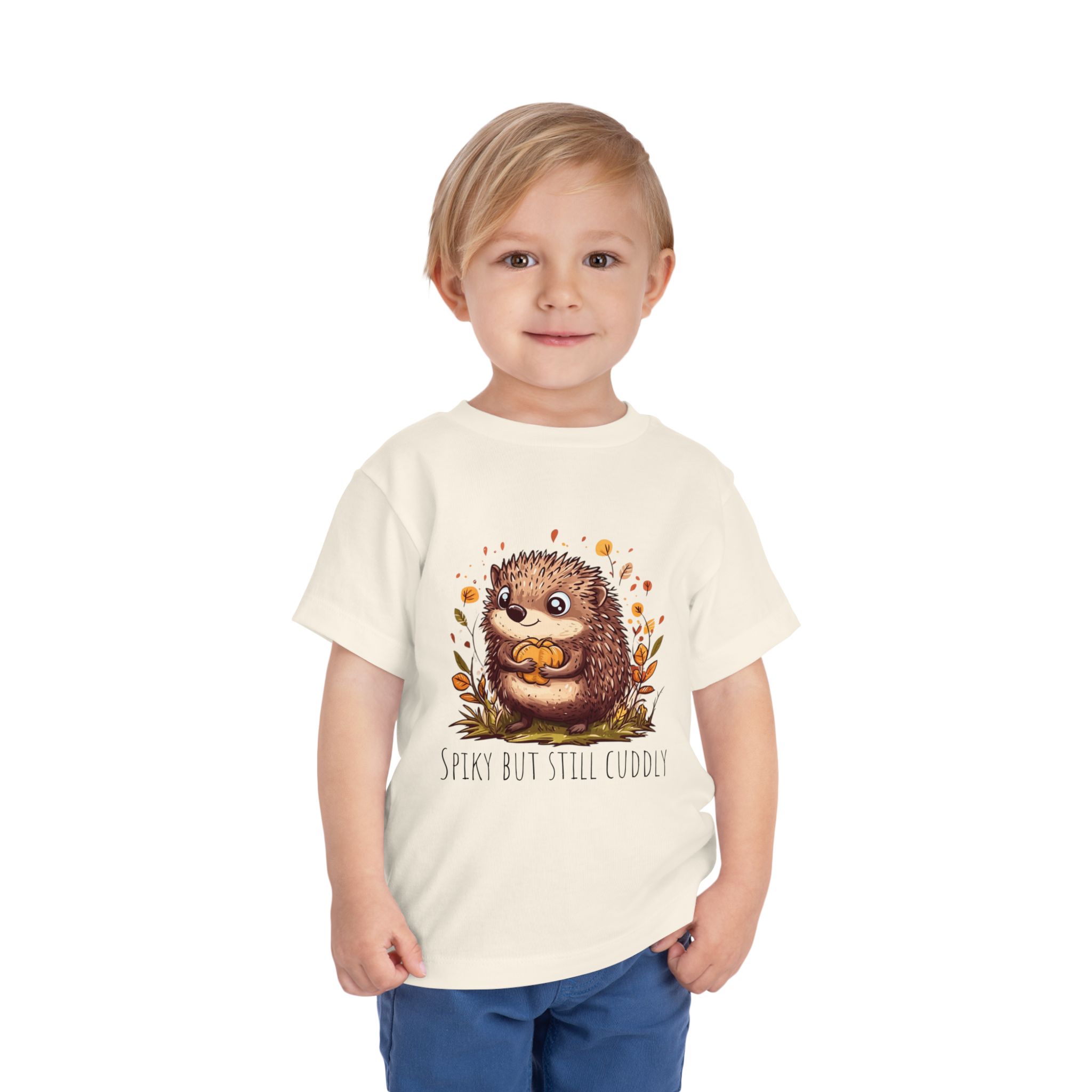 Toddler Tee Hedgehog Autumn Pumpkin Cute Nature Animal Shirt - Image 7