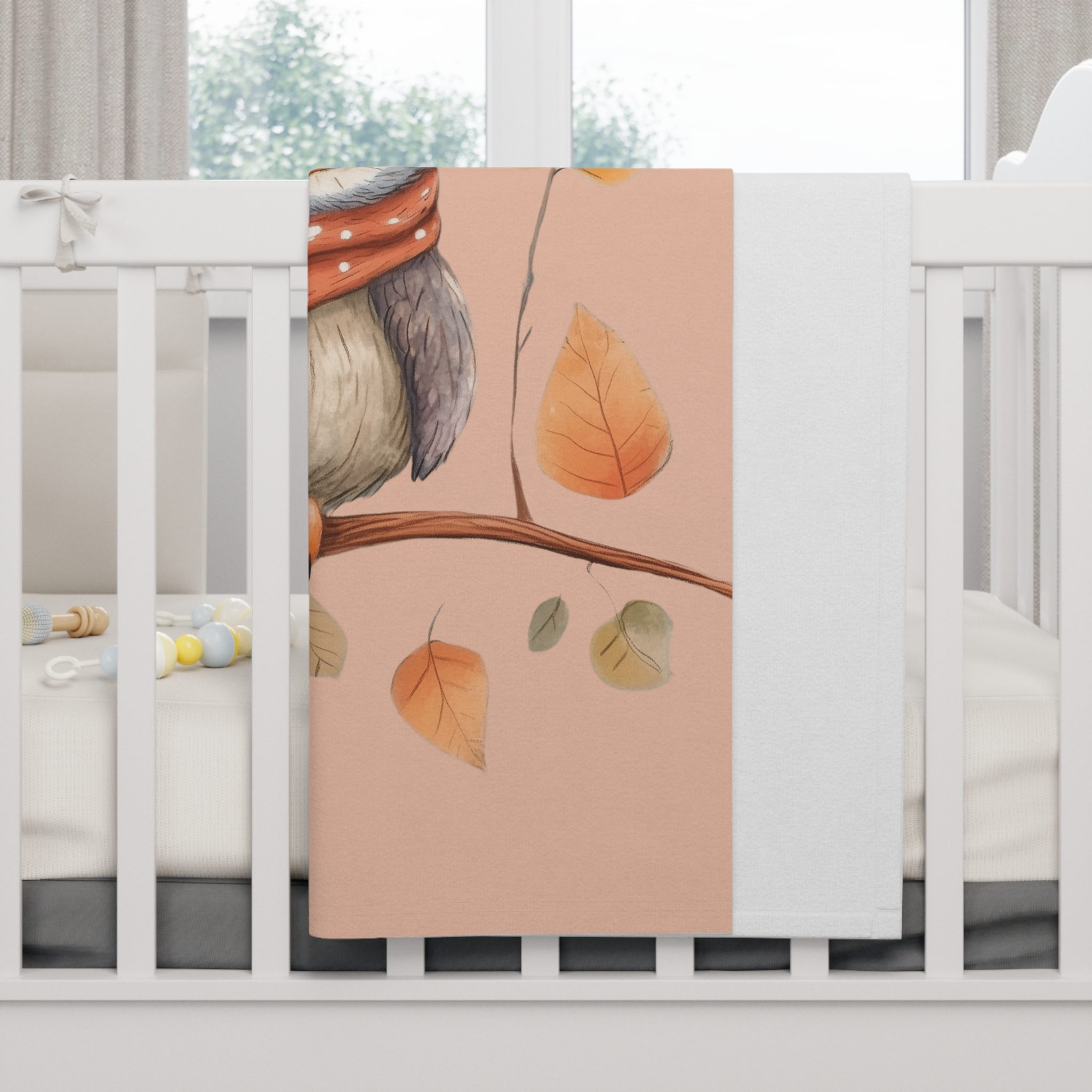 Fleece Baby Blanket - Cozy Owl Design - Image 4