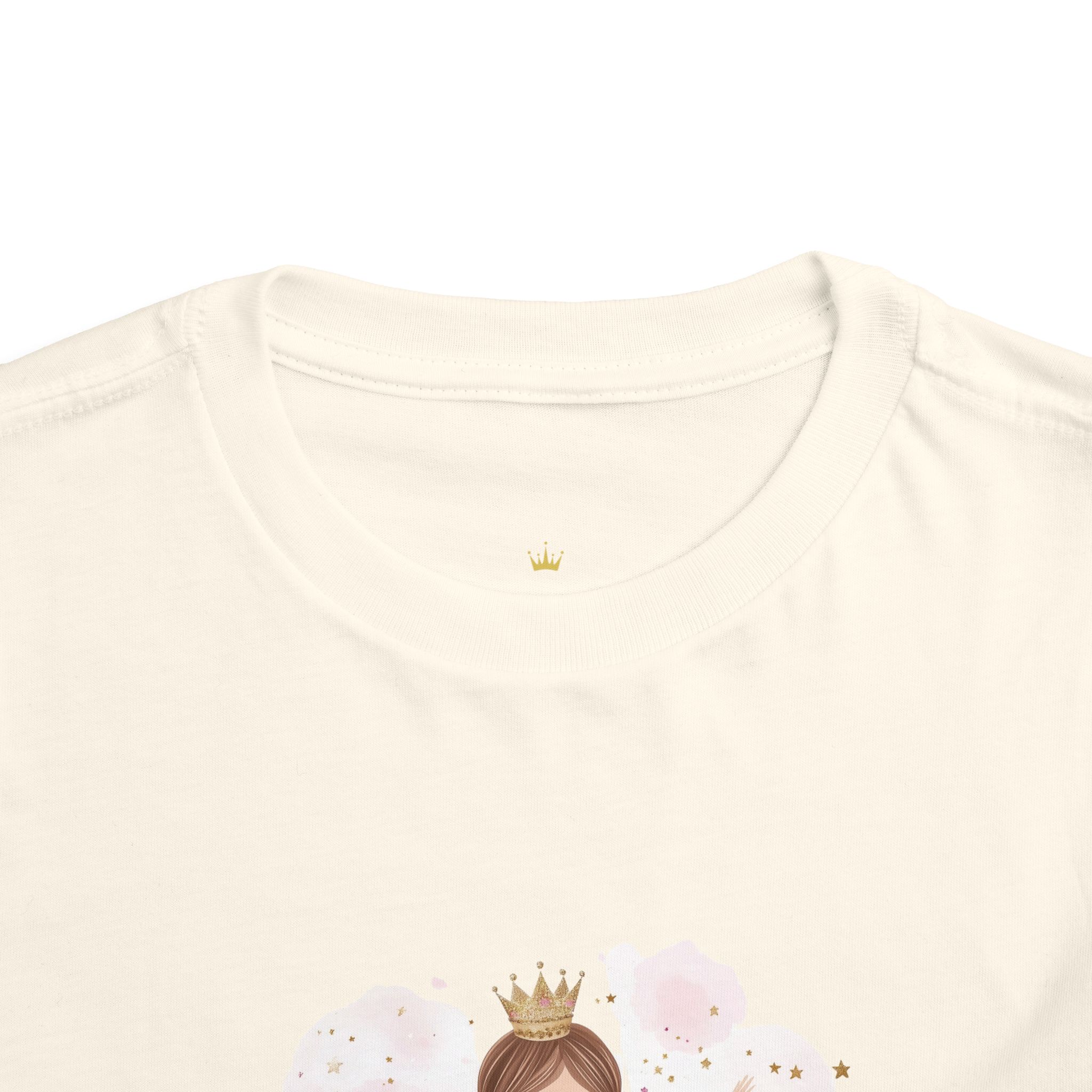 Toddler T-Shirt Ballerina in Pink with Princess Crown Design - Image 4