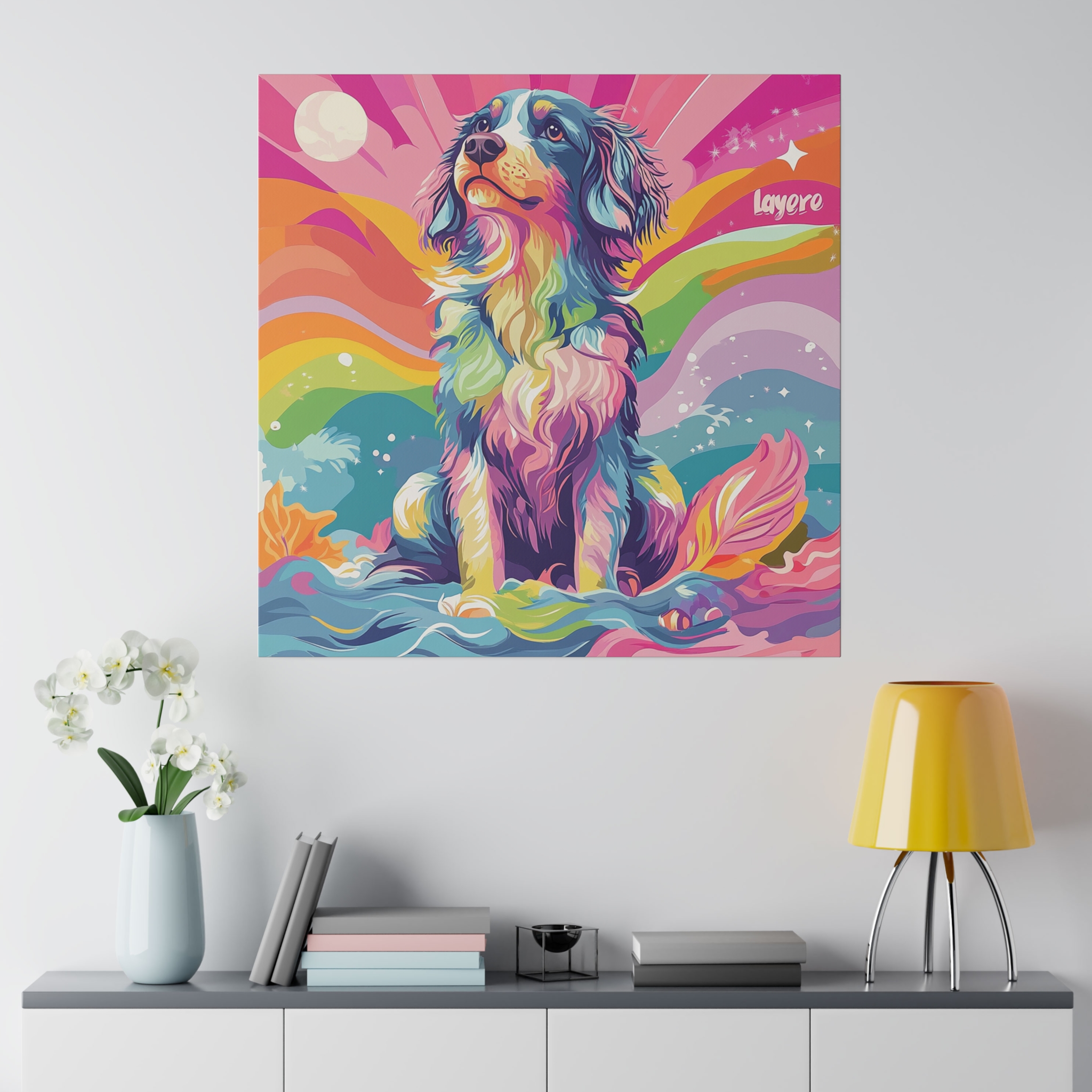 Canvas Print - Australian Shepherd Colorful - Image 12