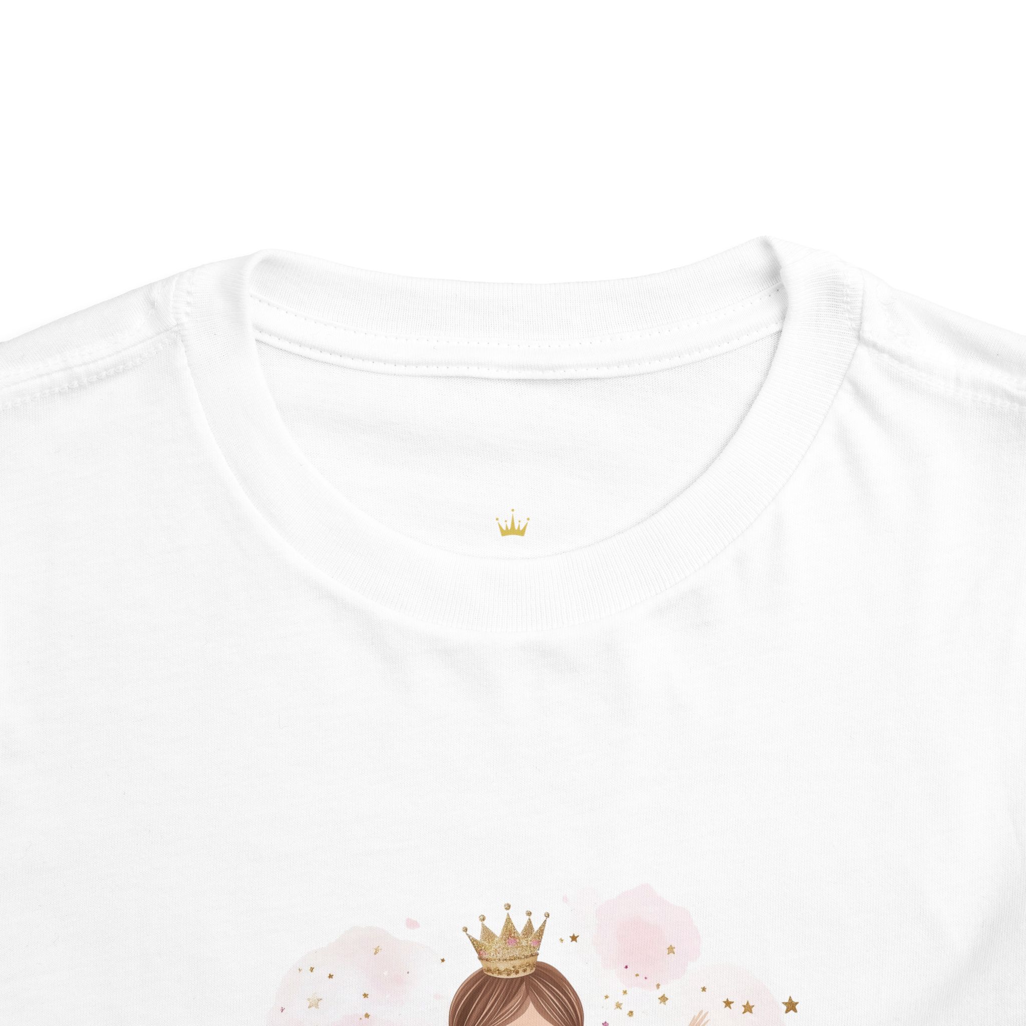 Toddler T-Shirt Ballerina in Pink with Princess Crown Design - Image 8