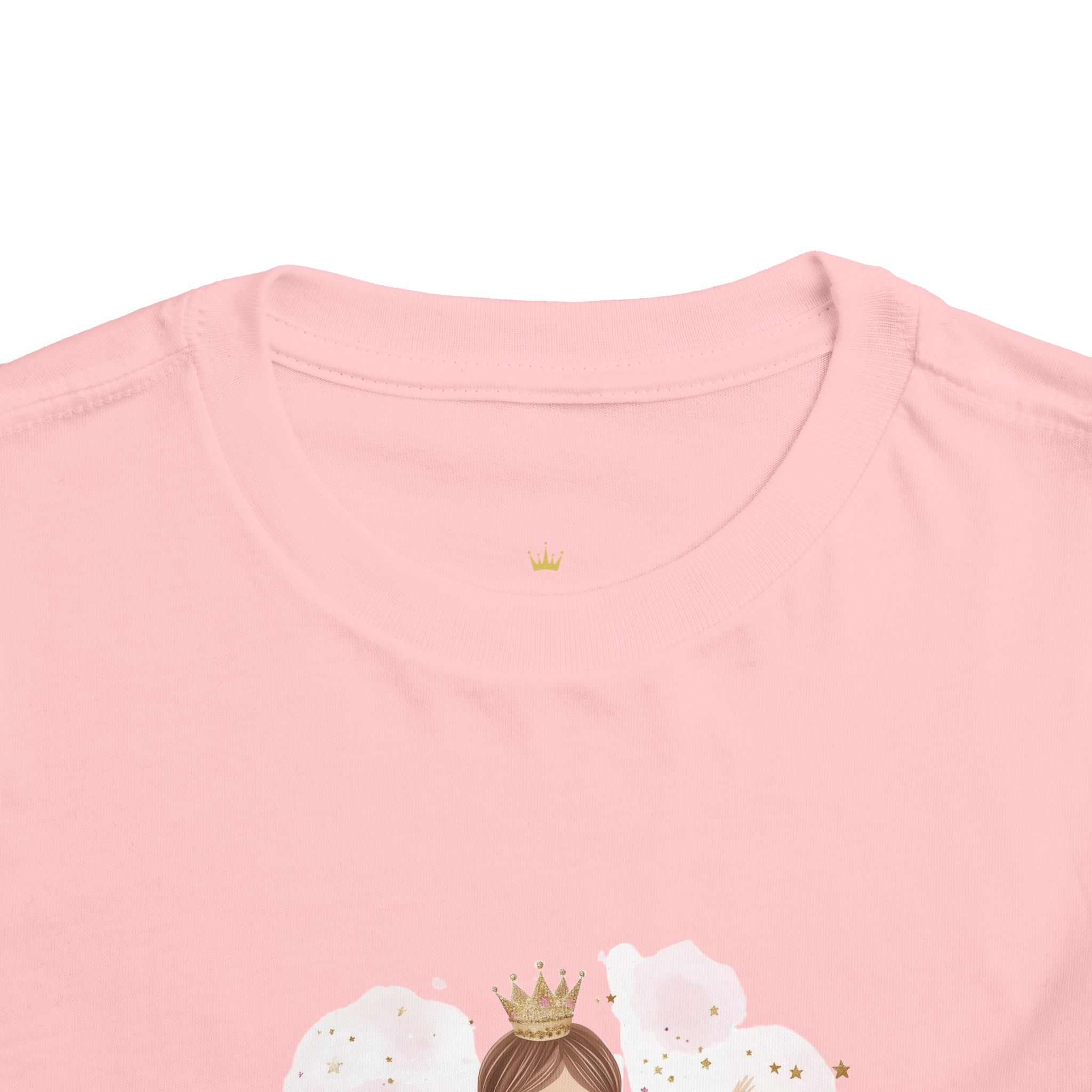 Toddler T-Shirt Ballerina in Pink with Princess Crown Design - Image 12