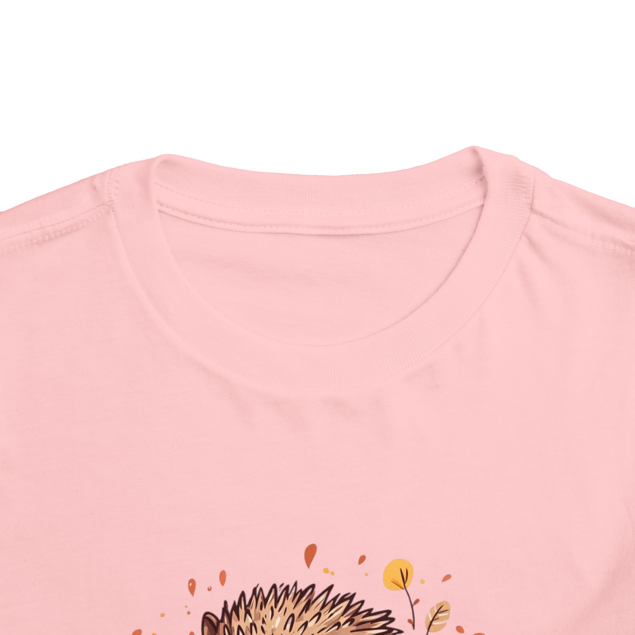 Toddler Tee Hedgehog Autumn Pumpkin Cute Nature Animal Shirt - Image 12