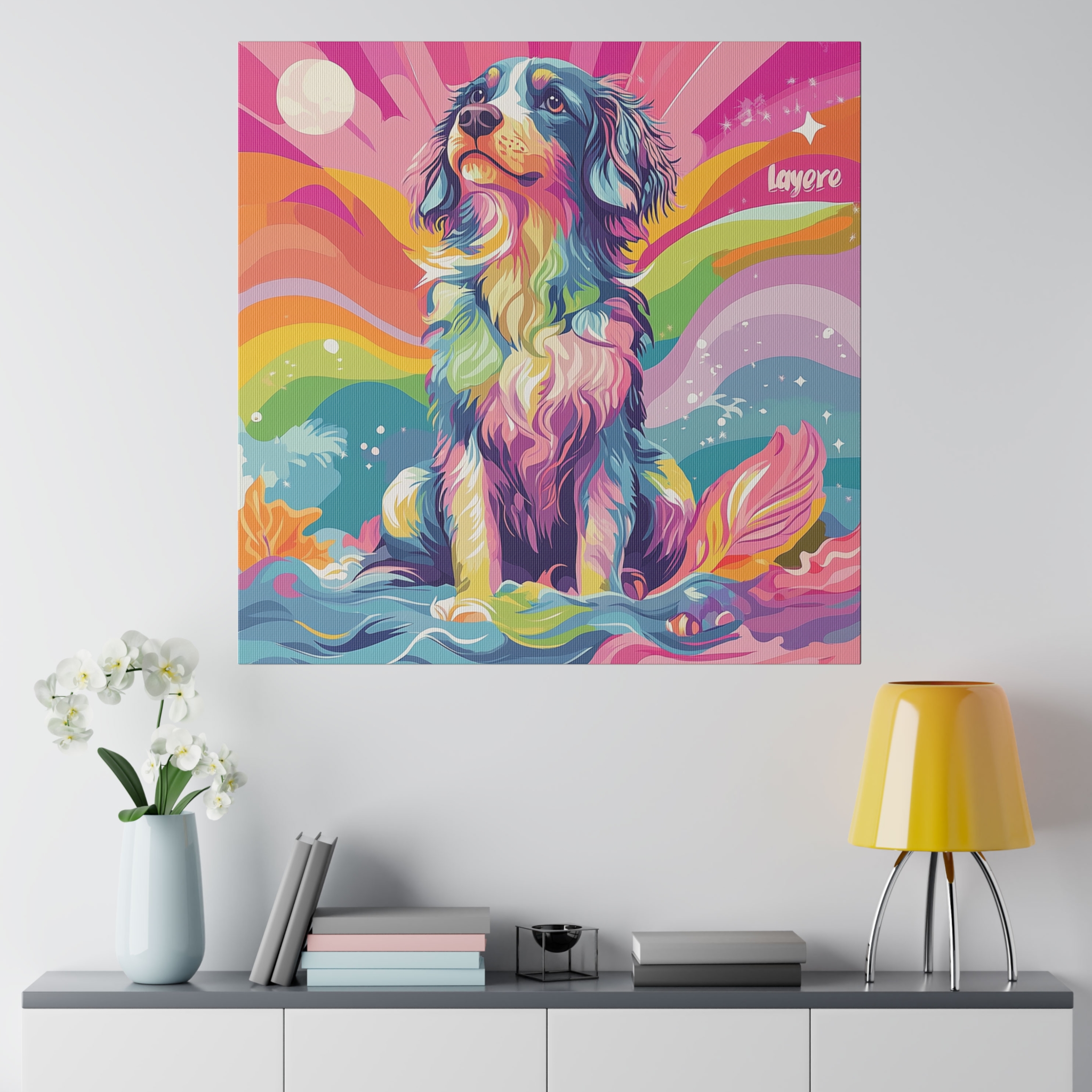 Canvas Print - Australian Shepherd Colorful - Image 4