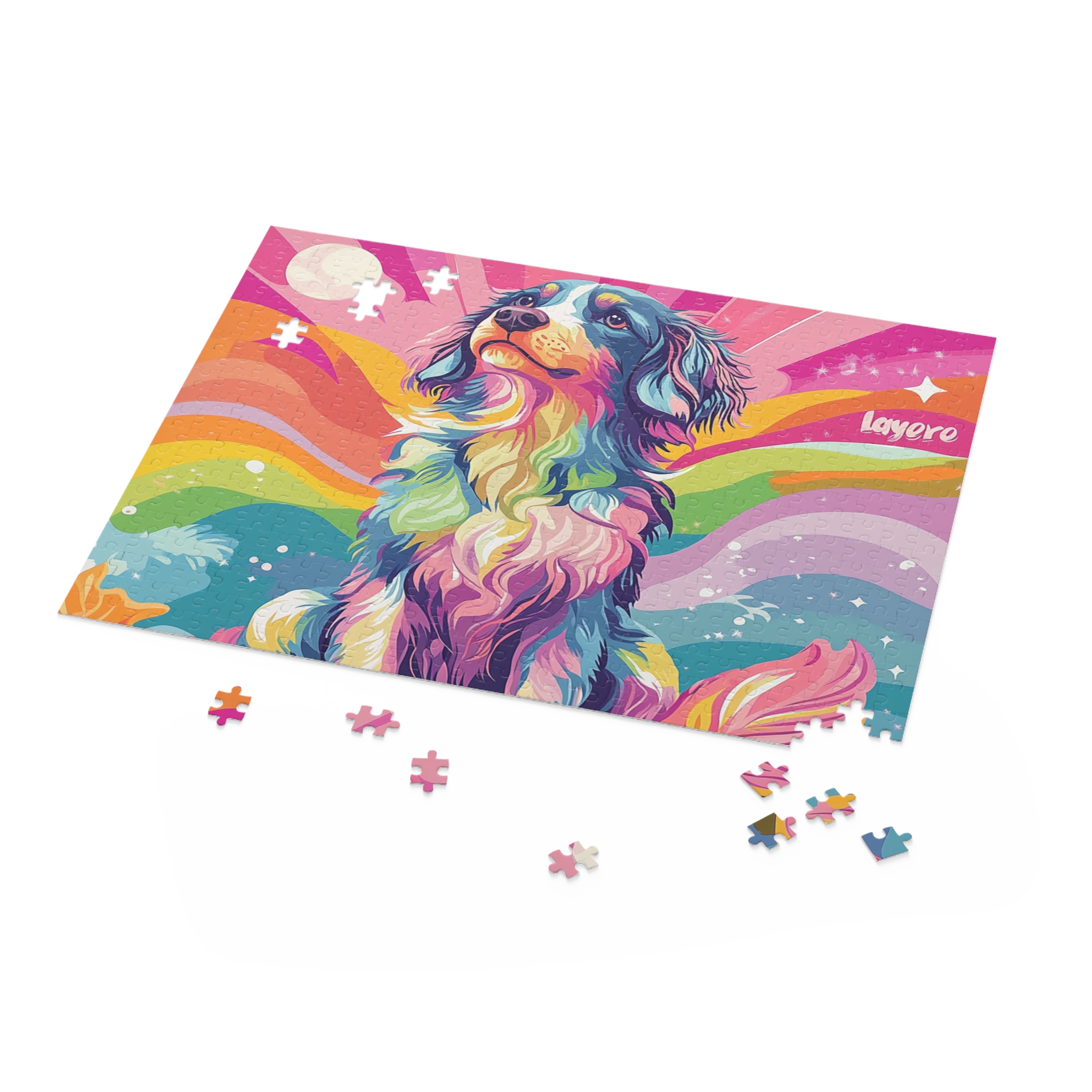 Puzzle - Colourful Australian Shepherd - Image 3