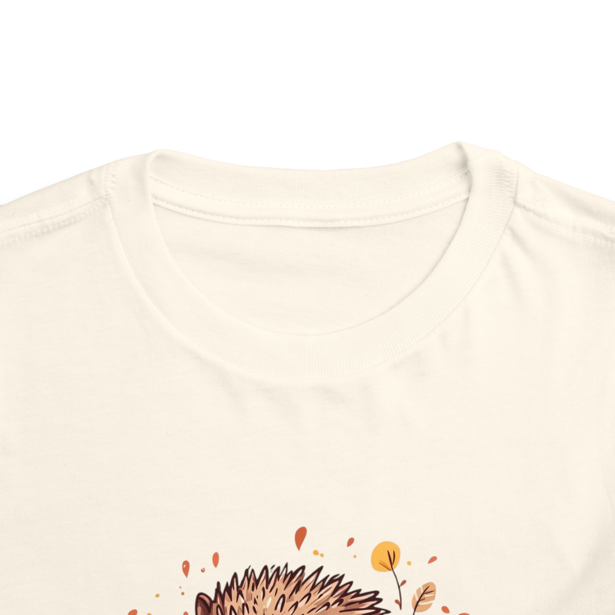 Toddler Tee Hedgehog Autumn Pumpkin Cute Nature Animal Shirt - Image 8