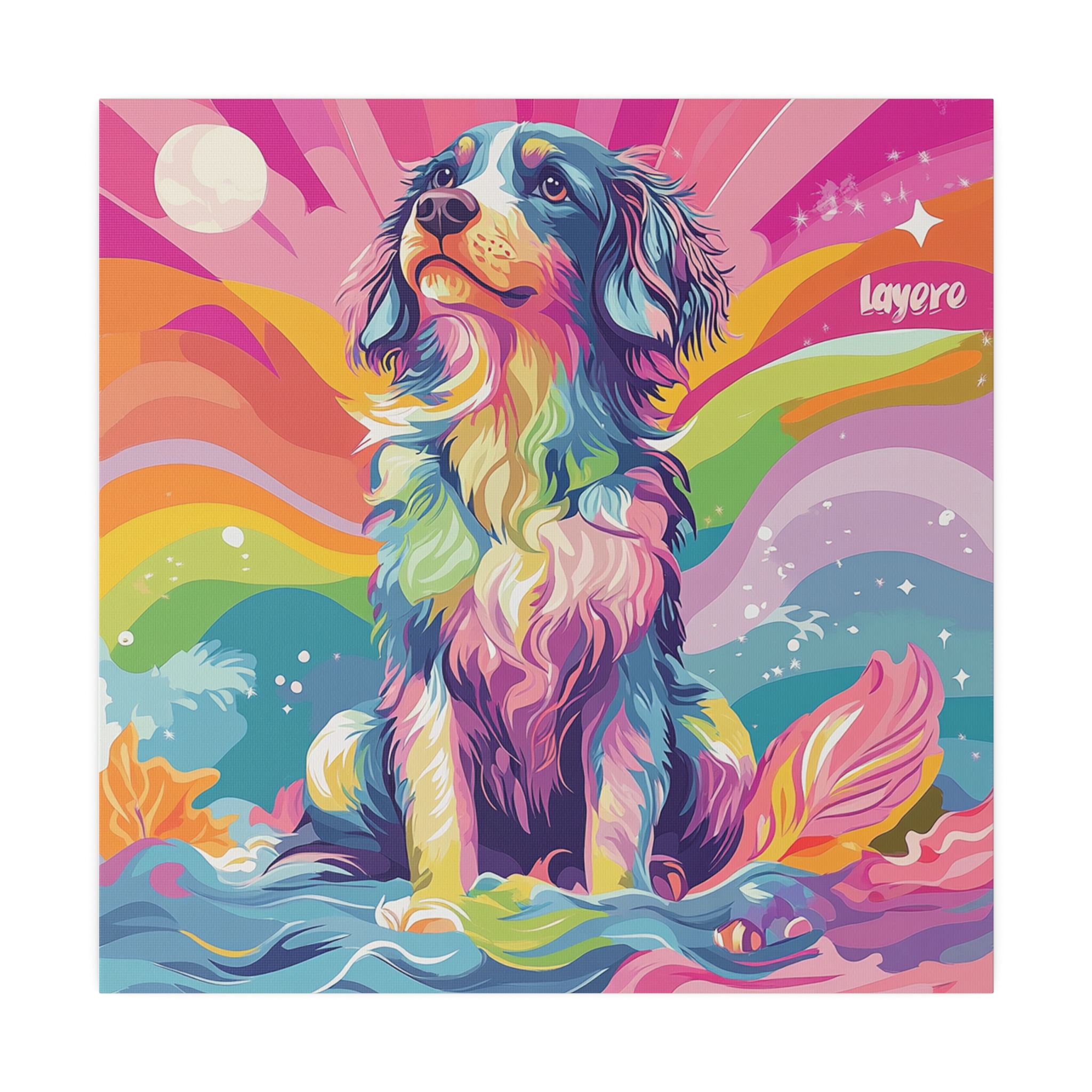 Canvas Print - Australian Shepherd Colorful
