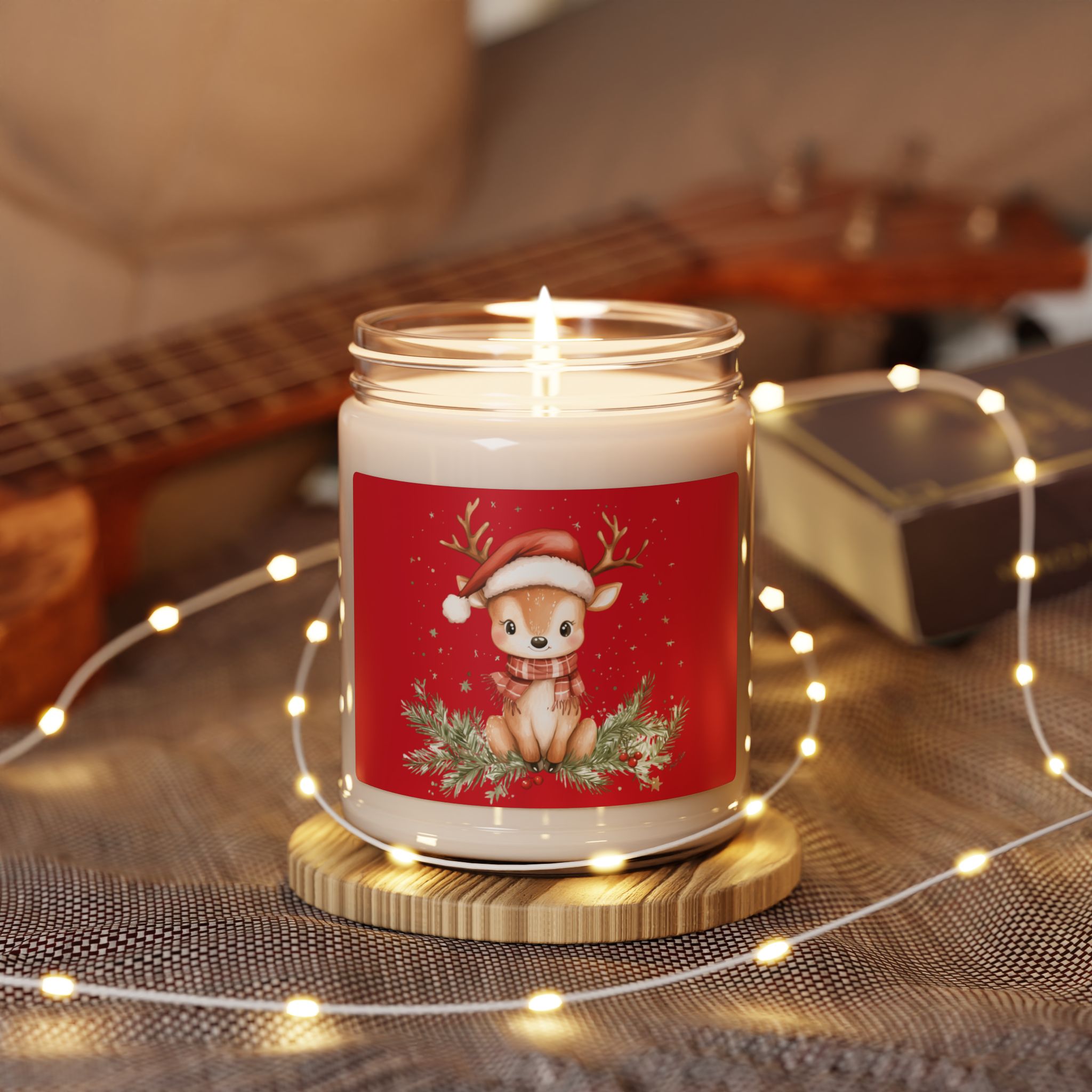 Festive Scented Candle – Reindeer Design