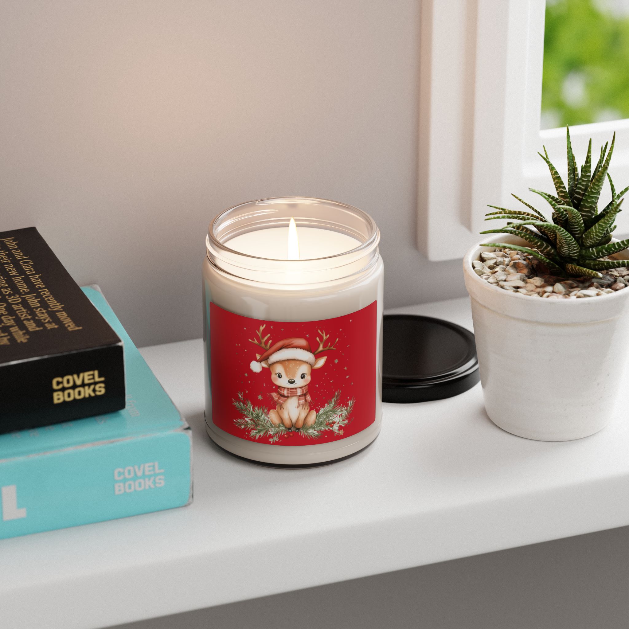 Festive Scented Candle – Reindeer Design - Image 4